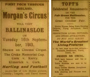 Cirque and Tofts Ballinasloe 1913