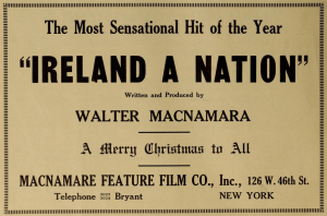 Ad for Ireland a Nation in New York and Chicago-based Motography 26 Dec. 1914: 22.