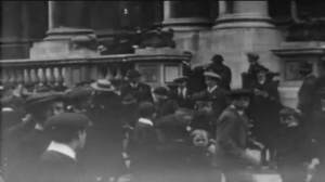 Thos Ashe funeral queues at City Hall