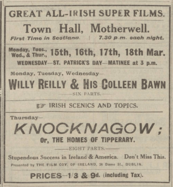 Willy Reilly Motherwell Times 12 Mar 1920p1
